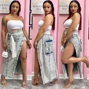 FASHION ICON SKIRT DENIM