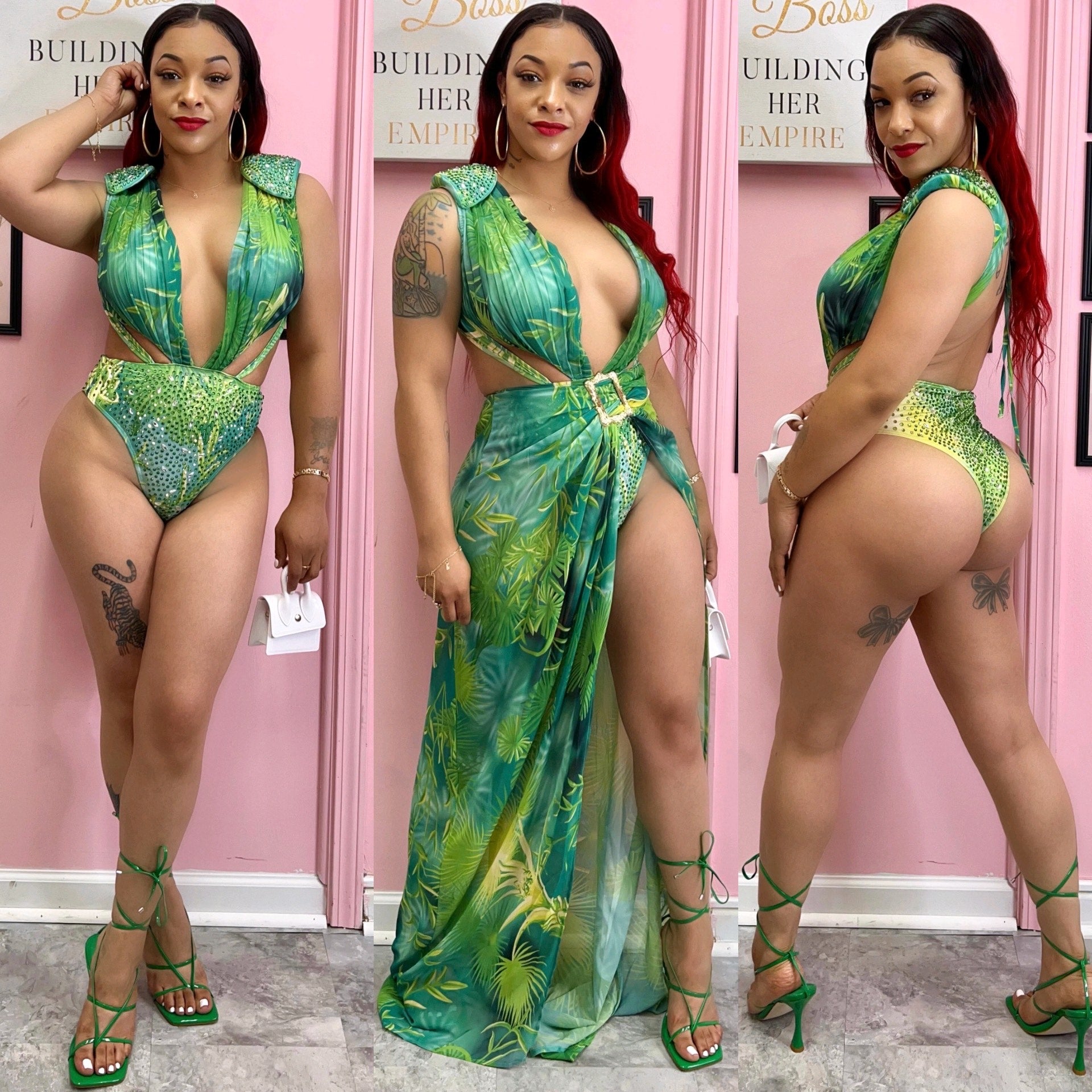 JLO RED CARPET SWIMSUIT SET