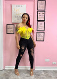 LAS VEGAS CORSET TOP (YELLOW)