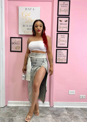 FASHION ICON SKIRT DENIM