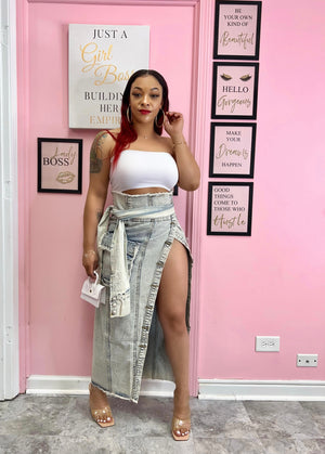FASHION ICON SKIRT DENIM