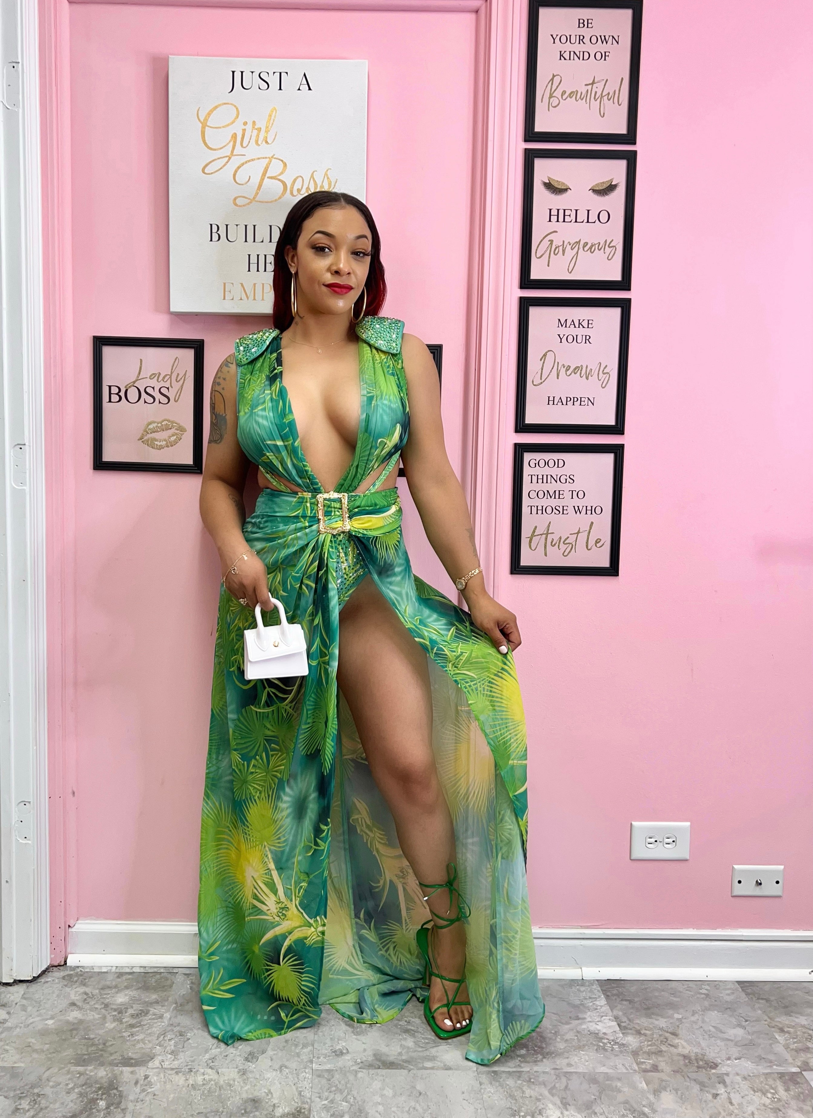 JLO RED CARPET SWIMSUIT SET